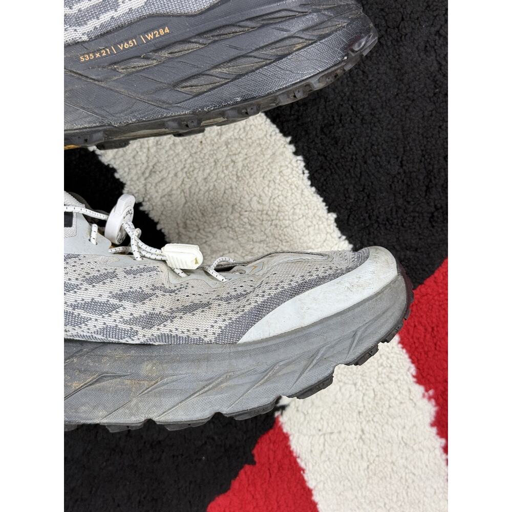 Hoka Speedgoat 5 Trail Running Shoes Grey Orange Vibram Mens Size 12D - Picture 10 of 15